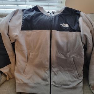 Reversible Mens Black and Gray North Face Hooded Jacket